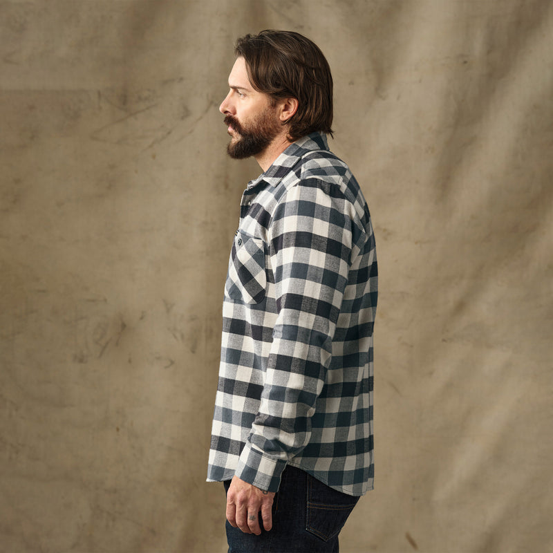 Rangeland flannel shirt von Filson | Charcoal / steel plaid (Blue)