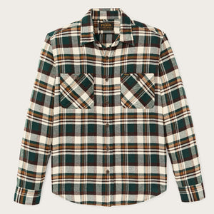 Rangeland flannel shirt by Filson | Green / bronze plaid (Green)