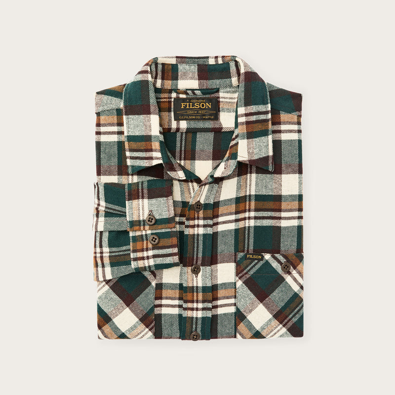 Rangeland flannel shirt by Filson | Green / bronze plaid (Green)