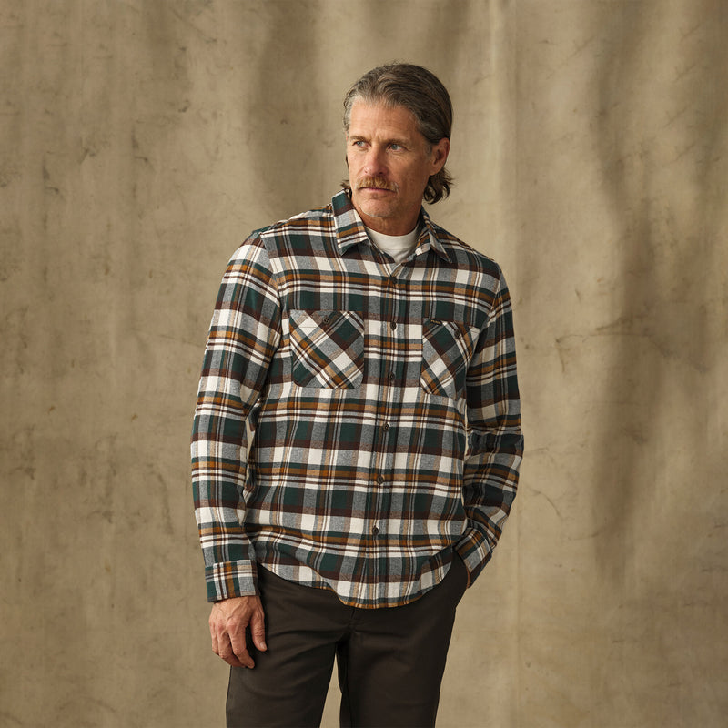 Rangeland flannel shirt von Filson | Green / bronze plaid (Green)