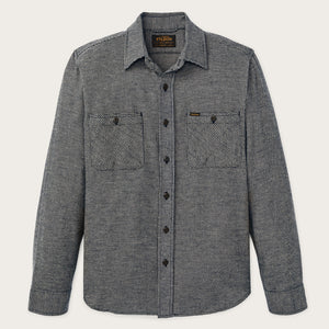 Rangeland flannel shirt by Filson | Navy / tan plaid (Gray)