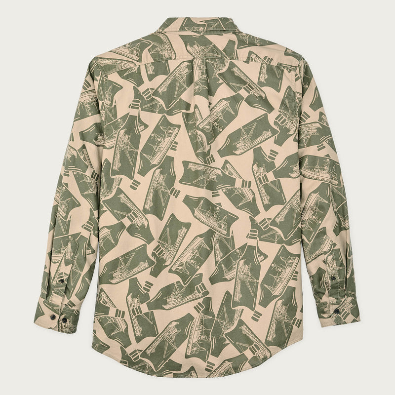 Lightweight alaskan guide shirt von Filson | Khaki / print (Green)