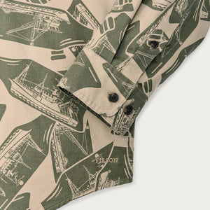 Lightweight alaskan guide shirt von Filson | Khaki / print (Green)