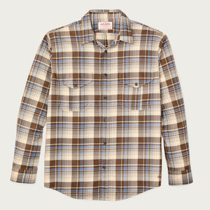 Lightweight alaskan guide shirt von Filson | Cream / blue / multi plaid (Brown)