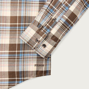 Lightweight alaskan guide shirt von Filson | Cream / blue / multi plaid (Brown)