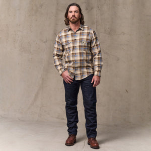 Lightweight alaskan guide shirt von Filson | Cream / blue / multi plaid (Brown)