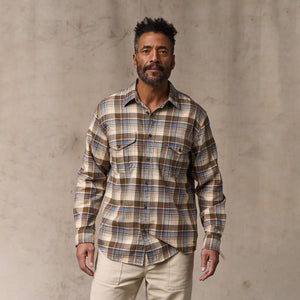 Lightweight alaskan guide shirt von Filson | Cream / blue / multi plaid (Brown)