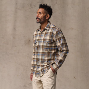 Lightweight alaskan guide shirt von Filson | Cream / blue / multi plaid (Brown)