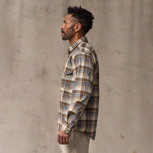 Lightweight alaskan guide shirt von Filson | Cream / blue / multi plaid (Brown)