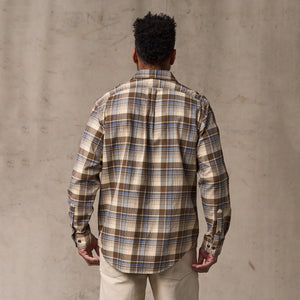 Lightweight alaskan guide shirt von Filson | Cream / blue / multi plaid (Brown)