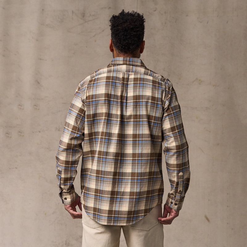 Lightweight alaskan guide shirt von Filson | Cream / blue / multi plaid (Brown)