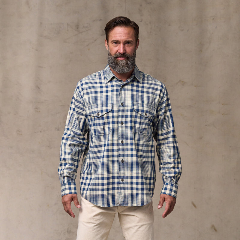Lightweight alaskan guide shirt von Filson | Indigo multi plaid (Blue)
