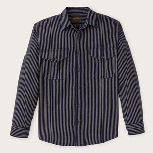 Lightweight alaskan guide shirt von Filson | Indigo / ticking stripe (Blue)