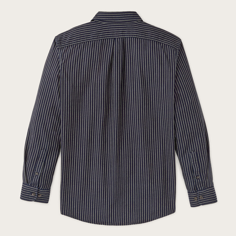 Lightweight alaskan guide shirt von Filson | Indigo / ticking stripe (Blue)
