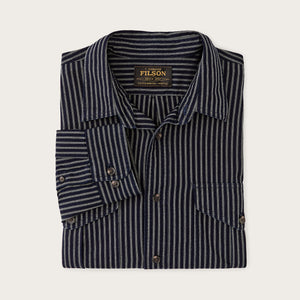 Lightweight alaskan guide shirt von Filson | Indigo / ticking stripe (Blue)