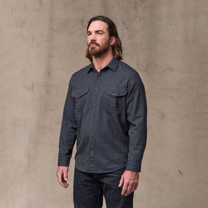 Lightweight alaskan guide shirt von Filson | Indigo / ticking stripe (Blue)