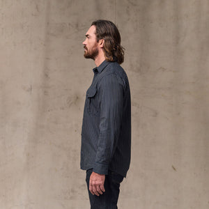 Lightweight alaskan guide shirt von Filson | Indigo / ticking stripe (Blue)