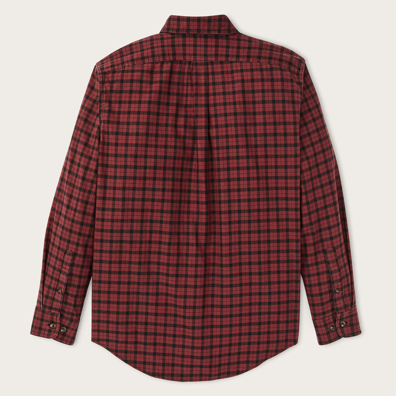 Lightweight alaskan guide shirt by Filson | Port / black plaid (Red)
