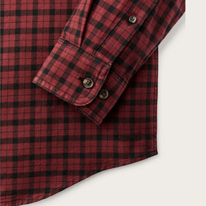 Lightweight alaskan guide shirt by Filson | Port / black plaid (Red)