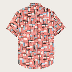 Short sleeve lightweight alaskan guide shirt von Filson | Russet / print (Pink)