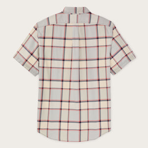 Short sleeve lightweight alaskan guide shirt von Filson | Light blue / tan plaid (Multicolor)