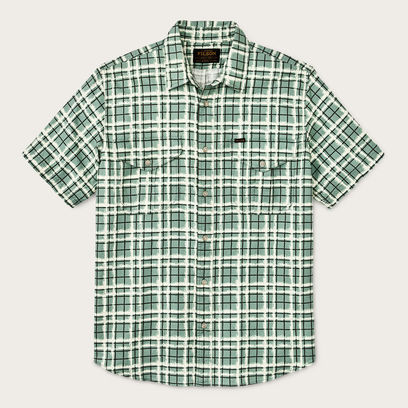 Chemise alaskan guide légère à manches courtes von Filson | Deep sea / speckle plaid (Green)