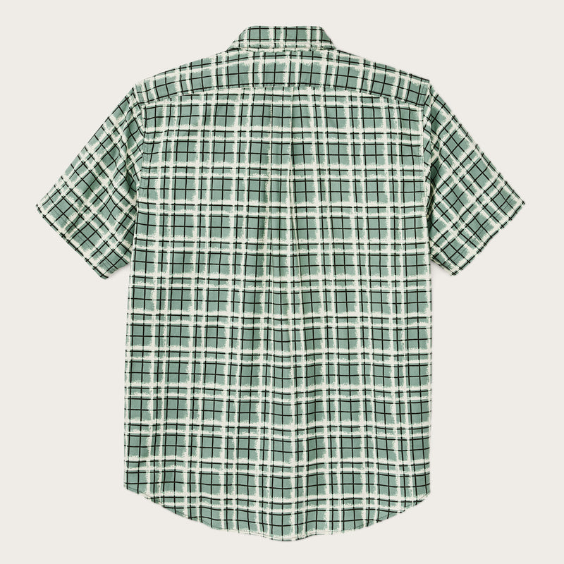 Chemise alaskan guide légère à manches courtes von Filson | Deep sea / speckle plaid (Green)