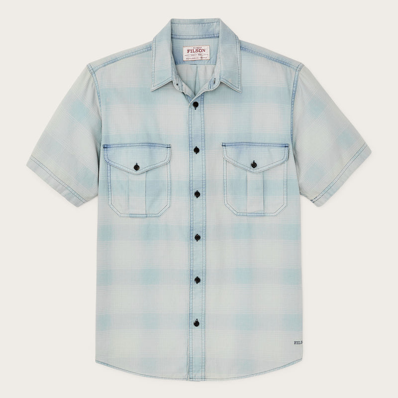 Short sleeve lightweight alaskan guide shirt by Filson | Indigo plaid (Blue)