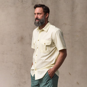 Filson's washed short sleeve feather cloth shirt von Filson | Ivory (Beige)
