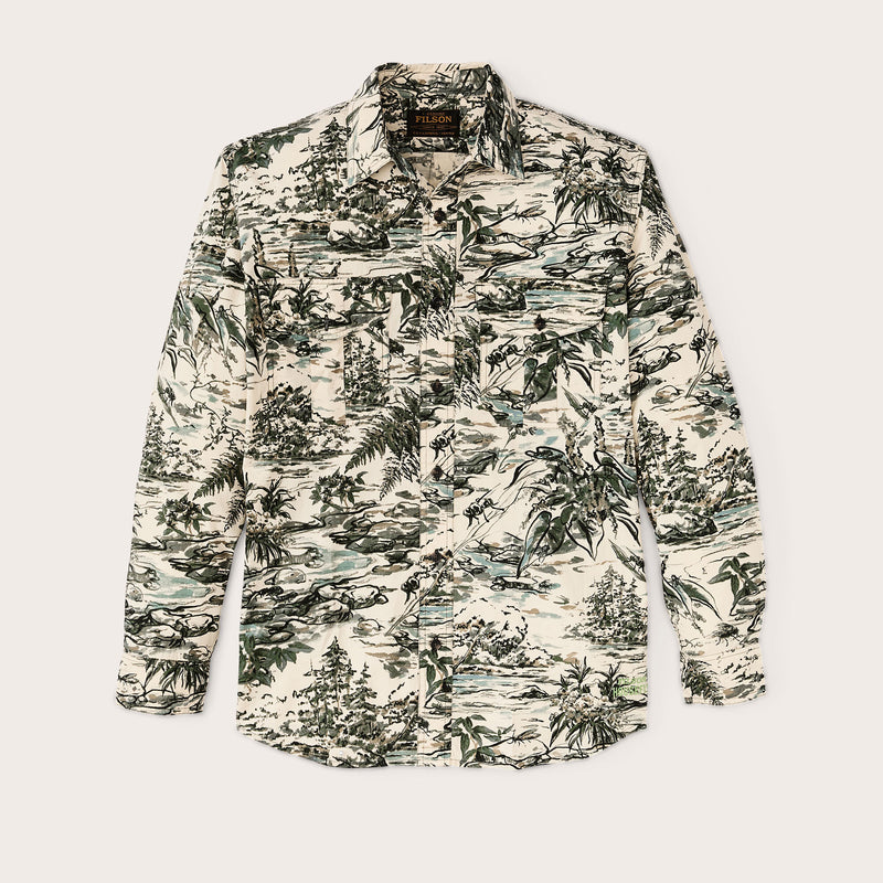 Filson x housefly washed feather cloth shirt von Filson | Khaki / scenic (Multicolor)