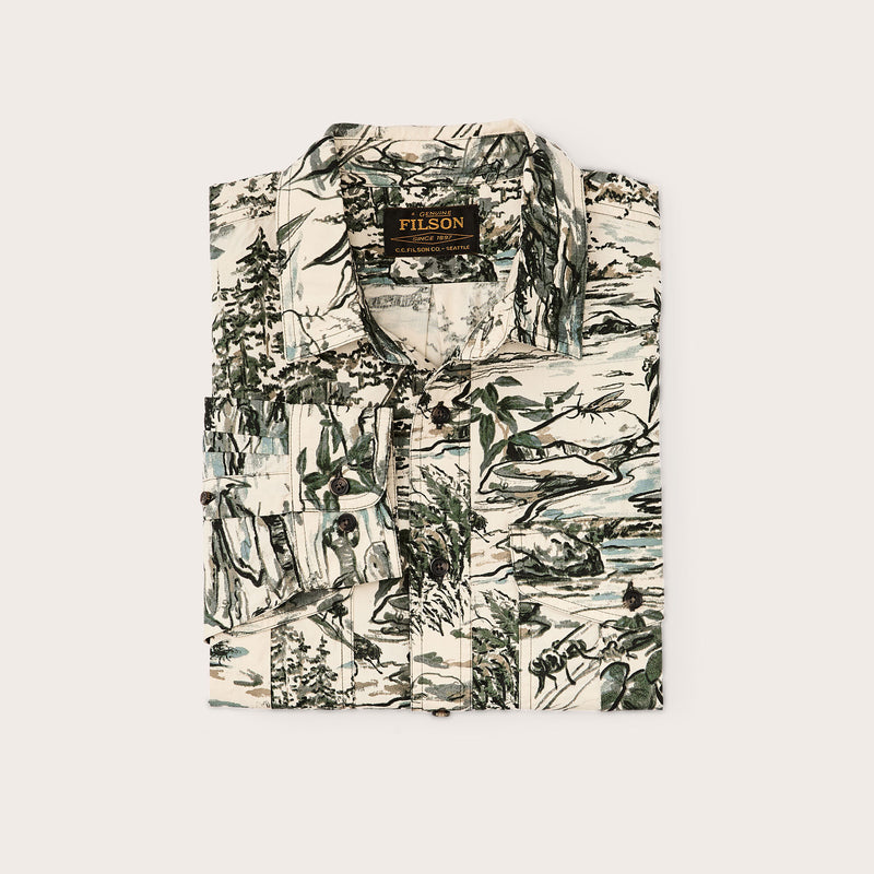 Filson x housefly washed feather cloth shirt von Filson | Khaki / scenic (Multicolor)