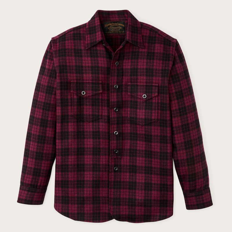 1922 archive wool shirt by Filson | Deep crimson / black (Red)