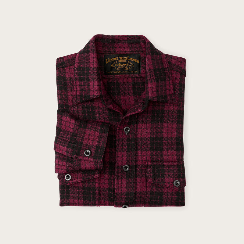 1922 archive wool shirt by Filson | Deep crimson / black (Red)