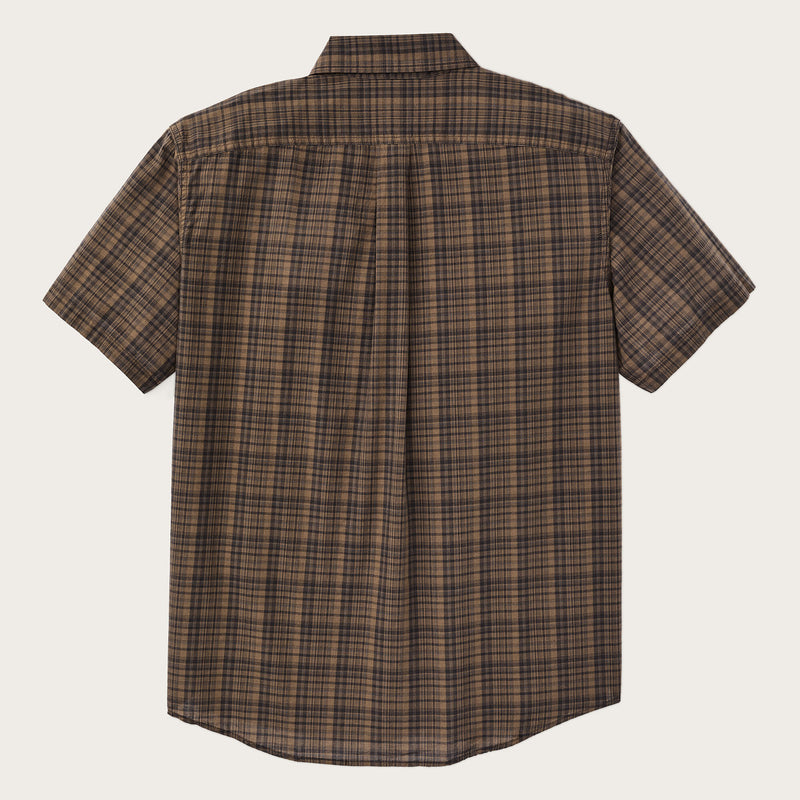 Short sleeve madras popover shirt von Filson | Brown / olive plaid (Brown)