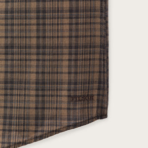 Short sleeve madras popover shirt von Filson | Brown / olive plaid (Brown)