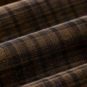 Short sleeve madras popover shirt von Filson | Brown / olive plaid (Brown)