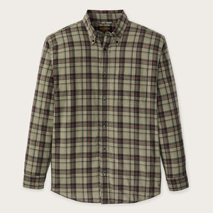 Madras button-down shirt by Filson | Olive / gravel plaid (Green)