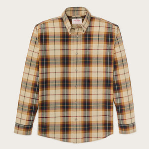 Madras button-down shirt by Filson | Tan / spruce multi (Yellow)
