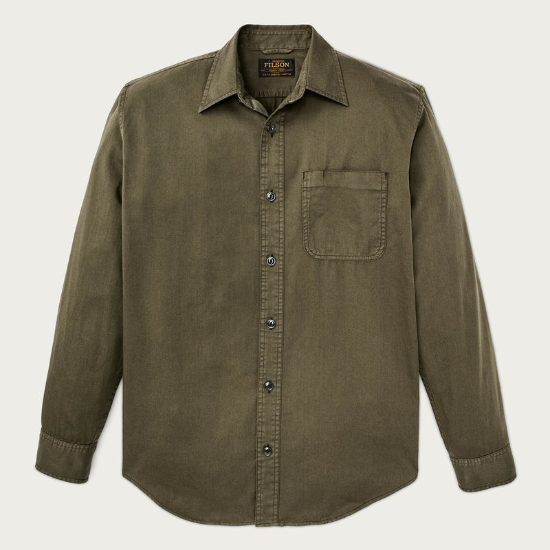 4.5-oz. twill shirt von Filson | Military olive (Green)