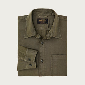 4.5-oz. twill shirt von Filson | Military olive (Green)