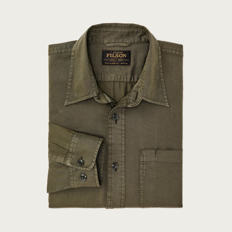 4.5-oz. twill shirt von Filson | Military olive (Green)