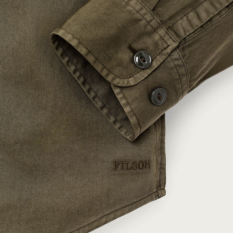 4.5-oz. twill shirt von Filson | Military olive (Green)