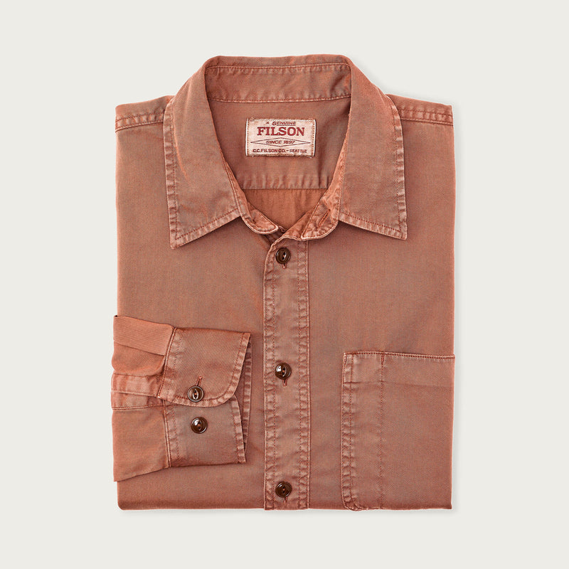 4.5-oz. twill shirt von Filson | Copper brown (Red)