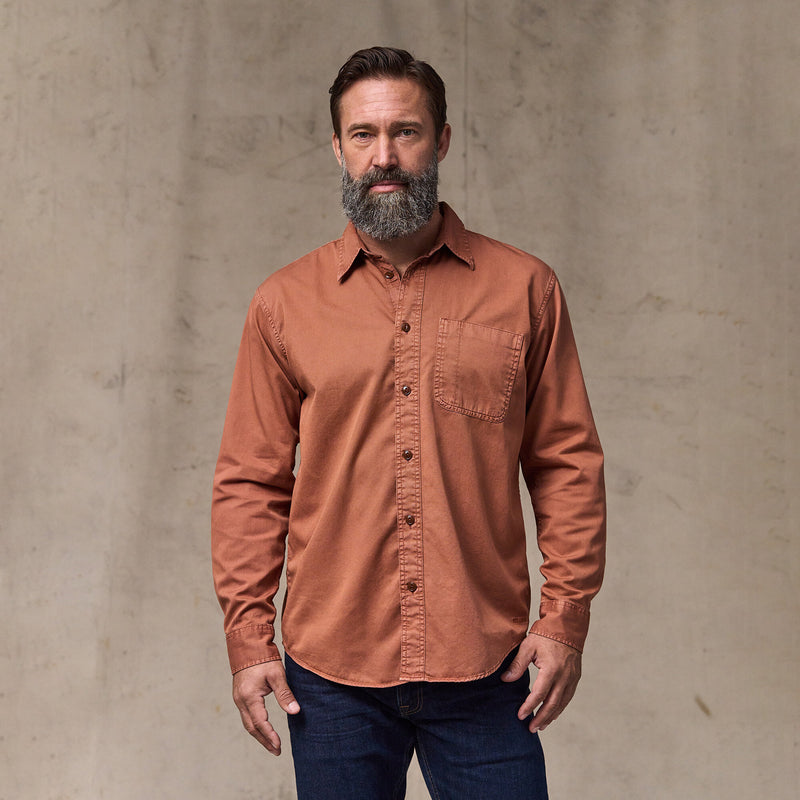 4.5-oz. twill shirt von Filson | Copper brown (Red)