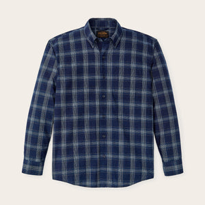Chambray button-down shirt von Filson | Dark indigo plaid (Blue)