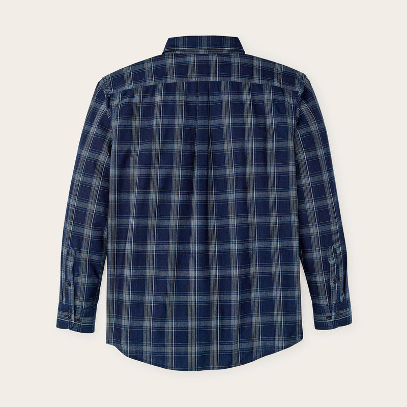 Chambray button-down shirt von Filson | Dark indigo plaid (Blue)
