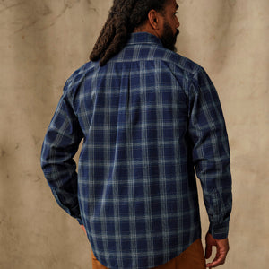 Chambray button-down shirt von Filson | Dark indigo plaid (Blue)