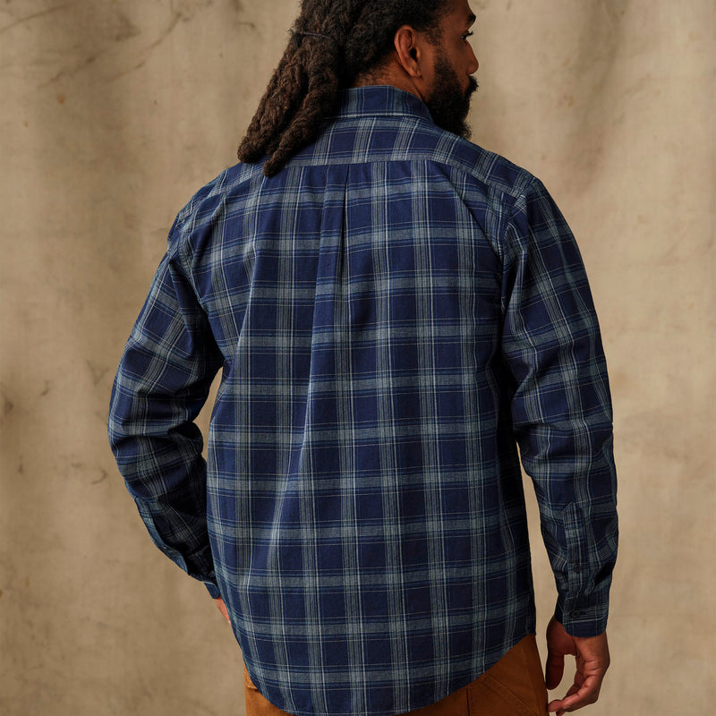 Chambray button-down shirt von Filson | Dark indigo plaid (Blue)