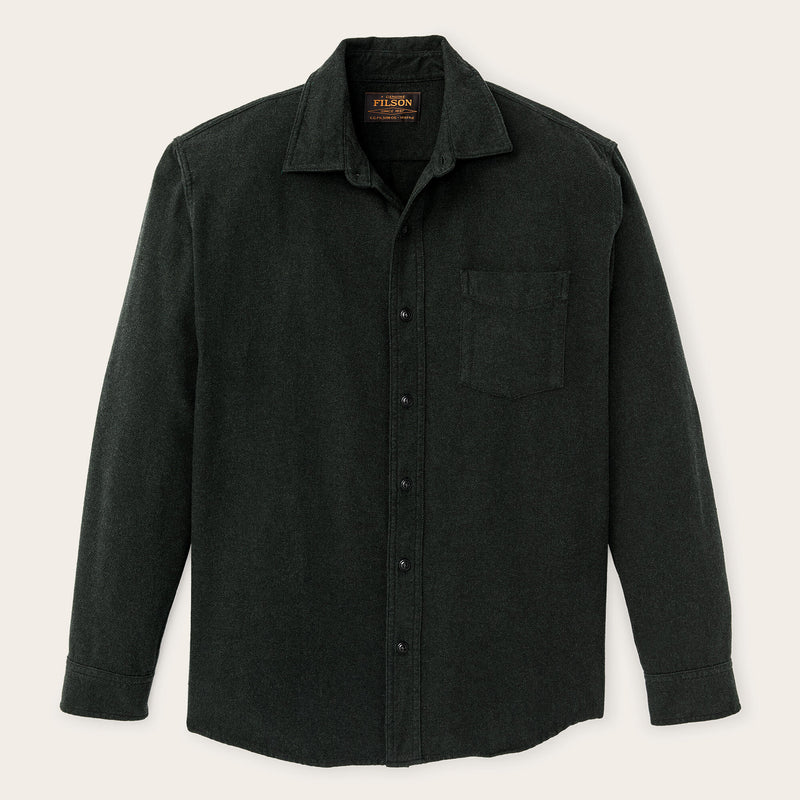 Rustic flannel shirt von Filson | Dark moss heather (Black)