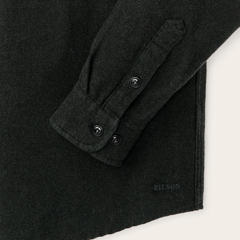 Rustic flannel shirt von Filson | Dark moss heather (Black)